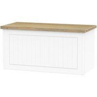 Ready Assembled Wilcox Blanket Box - Porcelain Ash, White