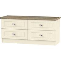 Welcome Furniture Ready Assembled Wilcox 4-Drawer Midi Chest of Drawers - Cream Ash