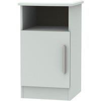 Welcome Furniture Ready Assembled Fourisse 1-Door Bedside Table - Grey, Grey
