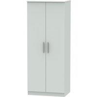 Welcome Furniture Ready Assembled Fourisse 2-Door Wardrobe - Grey, Grey