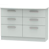 Welcome Furniture Ready Assembled Fourisse 6-Drawer Midi Chest of Drawers - Grey, Grey