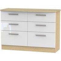 Welcome Furniture Ready Assembled Kirkhill Midi Chest of Drawers White Oak, White