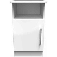 Welcome Furniture Ready Assembled Fourisse 1-Door Bedside Table - White, White