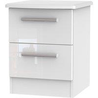 Welcome Furniture Ready Assembled Fourisse 2-Drawer Bedside Table - White, White