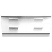 Welcome Furniture Ready Assembled Fourisse 4-Drawer Midi Chest of Drawers - White, White