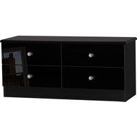 Welcome Furniture Ready Assembled Tedesca 4-Drawer Midi Chest of Drawers - Black, Black