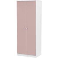Welcome Furniture Ready Assembled Tedesca Tall 2-Door Wardrobe -Pink, Pink