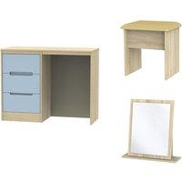 Ready Assembled Barquero 3-Piece Vanity Set, Blue