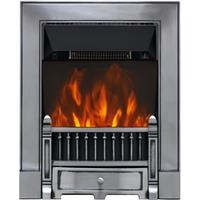 Focal Point Fires 2kW Victorian Cast Iron LED Inset Electric Fire - Black, Silver