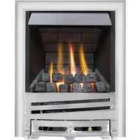 Focal Point Fires 3.2kW Mono Slimline Radiant Gas Fire - Chrome, Silver