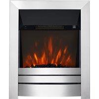 Focal Point Fires Lorient LED Inset Electric Fire - Brushed Steel, Silver