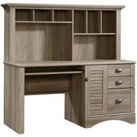 Teknik Louvre Hutch Desk, Brown
