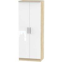 Welcome Furniture Ready Assembled Goodland Tall 2-Door Wardrobe - White, White