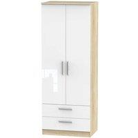Welcome Furniture Ready Assembled Goodland Tall 2-Door Wardrobe - White, White
