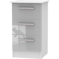 Welcome Furniture Ready Assembled Goodland 3-Drawer Cabinet - Grey, Grey