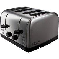 Russell Hobbs 18790 Futura 4 Slice Wide Slot Toaster S/Steel, Silver