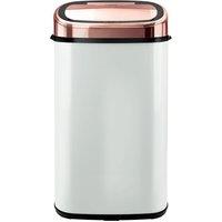 Tower 58L Square Sensor Bin - Rose Gold & White