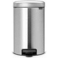 Brabantia 12L NewIcon Pedal Bin - Matt Steel, Silver