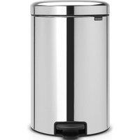 Brabantia 20L NewIcon Pedal Bin - Brilliant Steel, Silver