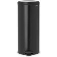 Brabantia 30L Newlcon Pedal Bin - Matt Black, Black