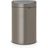 Brabantia 40L Touch Bin - Platinum, Silver