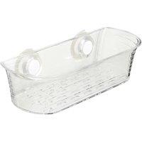 Croydex Push 'N' Lock Shower Basket, Silver