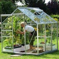 Vitavia Venus 6' x 6' Horticultural Glass Greenhouse - Silver