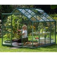 Vitavia Venus 6' x 6' Green Coated Greenhouse - Horticultural Glass, Green