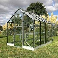 Vitavia Apollo 6' x 12' Horticultural Glass Greenhouse - Silver, Silver