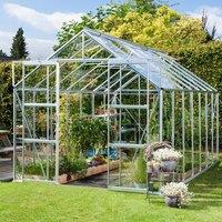 Vitavia Phoenix 8' x 12' Aluminium Greenhouse with - Toughened Glass, Silver