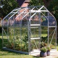 Vitavia Orion 6' x 6' Horticultural Glass Greenhouse - Silver, Silver