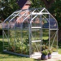 Vitavia Orion 6' x 6' Aluminium Greenhouse - Toughened Glass, Silver