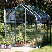 Vitavia Orion 6' x 6' Green Coated Greenhouse - Horticultural Glass, Green