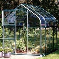 Vitavia Orion 6' x 6' Toughened Glass Greenhouse - Green, Green