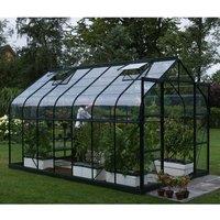 Vitavia Saturn 8' x 6' Green Coated Greenhouse - Toughened Glass, Green
