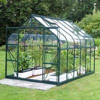 Vitavia Saturn 8' x 14' Green Coated Greenhouse - Horticultural Glass