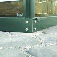 Vitavia 8' x 7' Greenhouse Perimeter Base - Hera, Silver