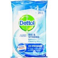 Dettol Big & Strong Antibacterial Bathroom Wipes - 25 Pack