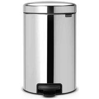 Brabantia newIcon 12L Pedal Bin - Brilliant Steel, Silver