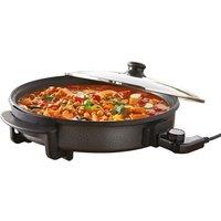 Quest 35410 30cm Multi-Function Electric Cooker Pan with Lid - Black, Black