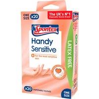 Spontex Handy Vinyl Disposable Gloves - 20 Pack
