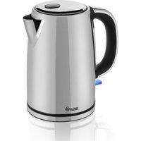 Swan SK14060N 1.7L Stainless Steel Jug Kettle - Silver, Silver