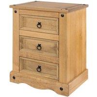 Core Products Halea 3-Drawer Bedside Chest, Brown