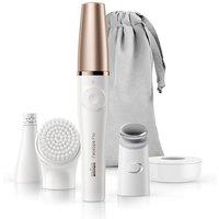 Braun FaceSpa Pro 911 Facial Epilator 3-in-1 Facial Epilating Cleansing and Skin Toning System for Salon Beauty at Home with 3 Extras Rechargeable Cordless Use, White