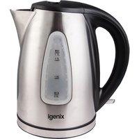 Igenix IG7251 1.7L Cordless 3kW Jug Kettle - Stainless Steel, Silver