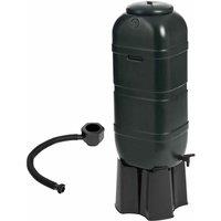Charles Bentley 100L Slimline Water Butt Set Including Tap with Stand and Filler Kit, Black