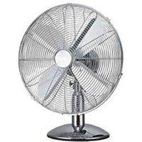 Status 12 Desk Fan - Chrome, Silver