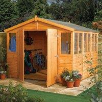 Rowlinson 9' x 6' Wooden Workshop, Brown