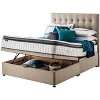Silentnight Miracoil Geltex 135cm Ottoman Non-Storage Divan Bed Set - Sandstone No Headboard, Brown