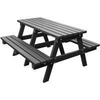 NBB Recycled Furniture NBB Recycled Heavy Duty A-Frame 1.8m Picnic Table - Black, Black